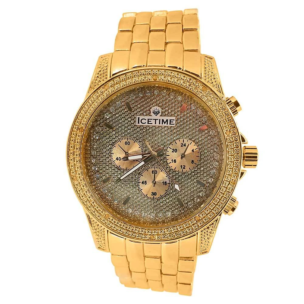 IceTime Storm Rose Gold Hip Hop Watch .10ct Diamonds 1 IceTime Storm Rose Gold Hip Hop Watch .10ct Diamonds