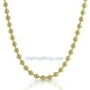 IP Gold Stainless Steel 6mm Bead Chain Necklace