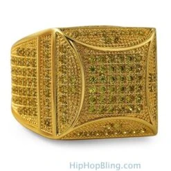 Kite Box Bling Bling Lemonade CZ Micro Pave Ring