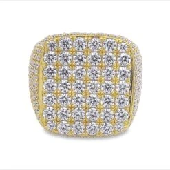 Large Cushion Iced Out VVS Moissanite Ring .925 Sterling Silver -Wandr Jewelry Store large cushion iced out vvs moissanite ring 925 sterling silver hiphopbling 167038