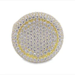 Large Round Pave Iced Out VVS Moissanite Ring .925 Sterling Silver -Wandr Jewelry Store large round pave iced out vvs moissanite ring 925 sterling silver hiphopbling 886158