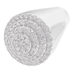 Layered Circle 1.70cttw Diamond Ring 10K White Gold