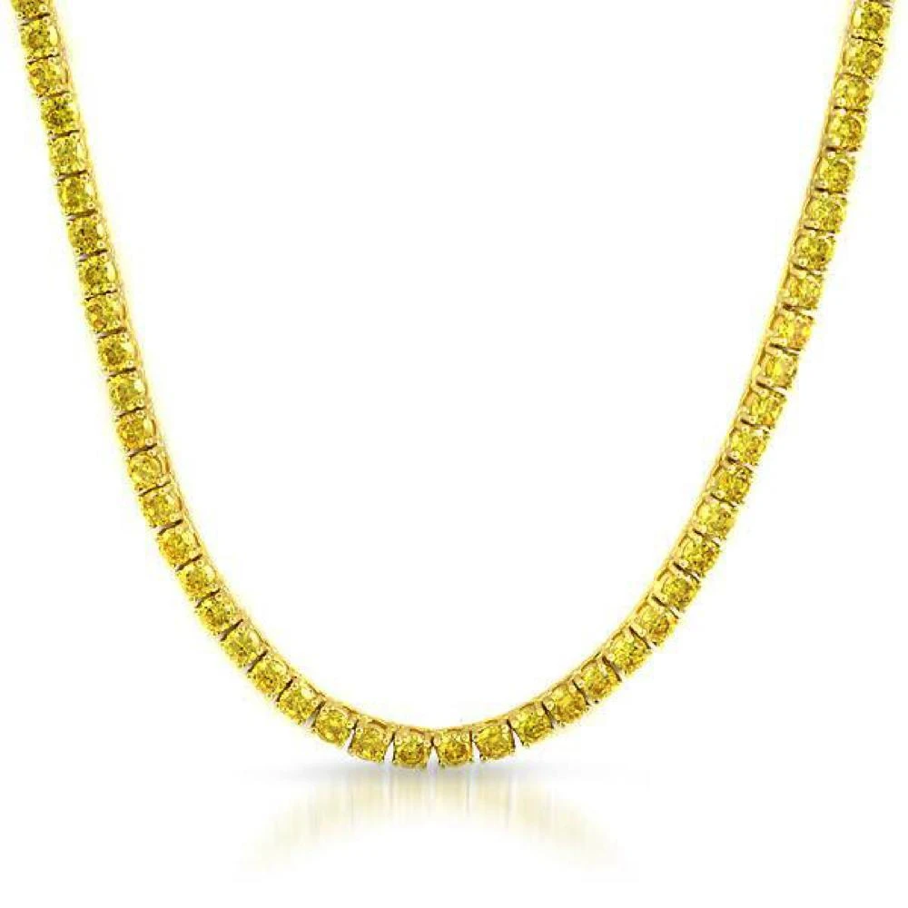 Lemonade 4MM CZ Gold Stainless Steel Tennis Chain 1 Lemonade 4MM CZ Gold Stainless Steel Tennis Chain