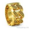 Lemonade Gold Cuban Link CZ Ring