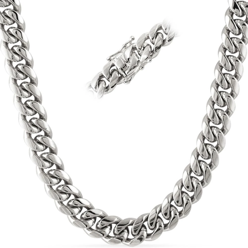 Miami Cuban Chain White Gold 1 Miami Cuban Chain White Gold