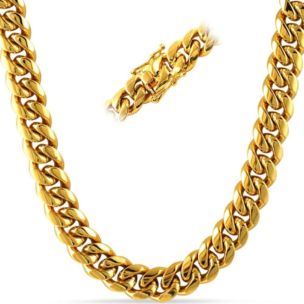 Miami Cuban Chain Yellow Gold Or White Gold 2 Miami Cuban Chain Yellow Gold Or White Gold - Image 2