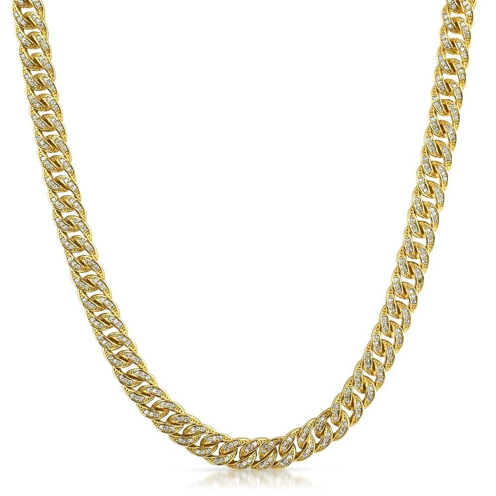 Miami Cuban CZ 8MM Gold Bling Bling Chain 1 Miami Cuban CZ 8MM Gold Bling Bling Chain