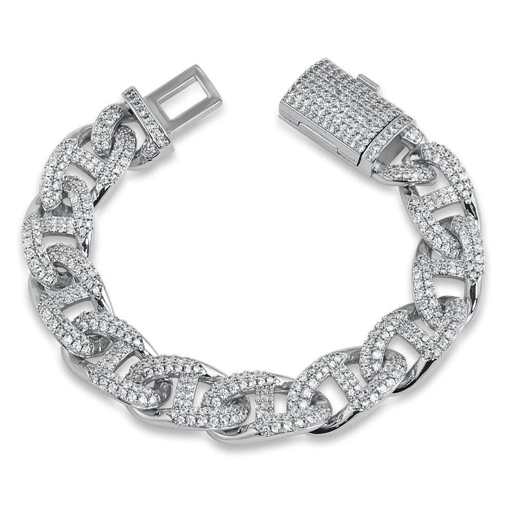 Miami Mariner CZ Iced Out Hip Hop Bracelet 2 Miami Mariner CZ Iced Out Hip Hop Bracelet - Image 2