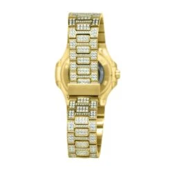 Modern CZ Stainless Steel Watch In Gold -Wandr Jewelry Store modern cz stainless steel watch in gold hiphopbling 863983