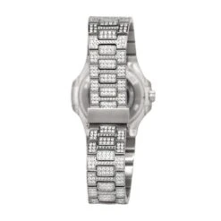Modern CZ Stainless Steel Watch In White Gold -Wandr Jewelry Store modern cz stainless steel watch in white gold hiphopbling 158205