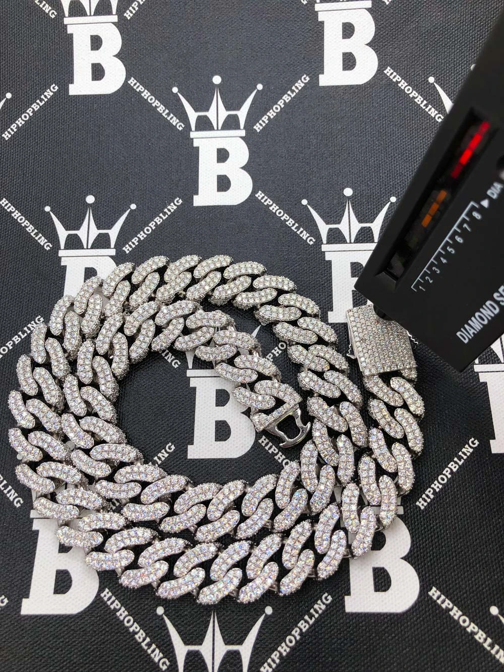 Moissanite 3D Cuban Chain Iced Out .925 Sterling Silver 2 Moissanite 3D Cuban Chain Iced Out .925 Sterling Silver - Image 2