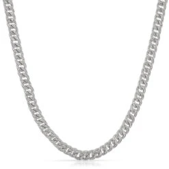 Moissanite 6MM Cuban Iced Out Chain .925 Sterling Silver