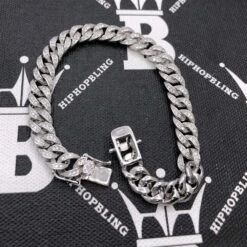 Moissanite 8MM Cuban Iced Out Chain .925 Sterling Silver -Wandr Jewelry Store moissanite 8mm cuban iced out chain 925 sterling silver hiphopbling 143227