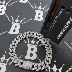 Moissanite Iced Out Cuban Chain Sharp Link 13MM .925 Sterling Silver -Wandr Jewelry Store moissanite iced out cuban chain sharp link 13mm 925 sterling silver hiphopbling 174646