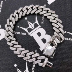 Moissanite Iced Out Cuban Chain Sharp Link 13MM .925 Sterling Silver -Wandr Jewelry Store moissanite iced out cuban chain sharp link 13mm 925 sterling silver hiphopbling 281599