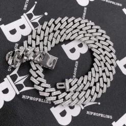 Moissanite Iced Out Cuban Chain Sharp Link 13MM .925 Sterling Silver -Wandr Jewelry Store moissanite iced out cuban chain sharp link 13mm 925 sterling silver hiphopbling 543954