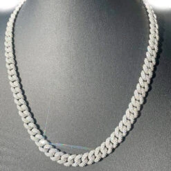 Moissanite Iced Out Miami Cuban Chain Link 9MM .925 Sterling Silver