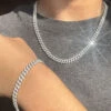 Moissanite Miami Cuban Chain 6MM .925 Sterling Silver