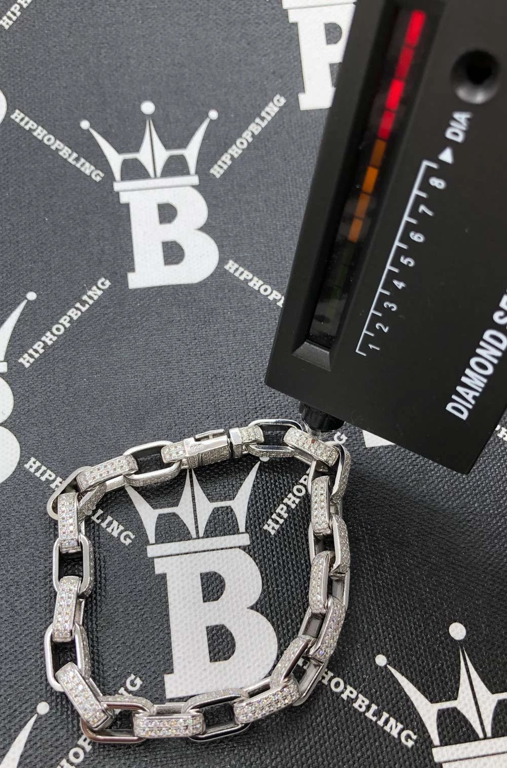 Moissanite Venetian Box Iced Out Chain .925 Sterling Silver 5 Moissanite Venetian Box Iced Out Chain .925 Sterling Silver - Image 5