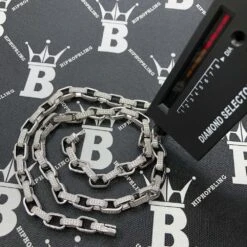 Moissanite Venetian Box Iced Out Chain .925 Sterling Silver