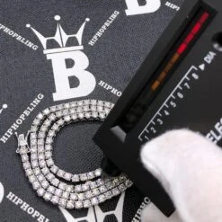 Moissanite VVS D Ideal Cut Tennis Chain In .925 Sterling Silver -Wandr Jewelry Store moissanite vvs d ideal cut tennis chain in 925 sterling silver 3mm 18 white gold hiphopbling 472027