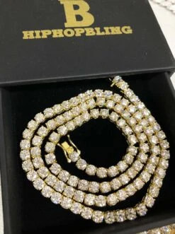 Moissanite VVS D Ideal Cut Tennis Chain In .925 Sterling Silver -Wandr Jewelry Store moissanite vvs d ideal cut tennis chain in 925 sterling silver hiphopbling 242340