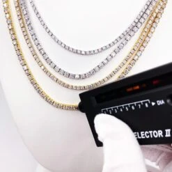 Moissanite VVS D Ideal Cut Tennis Chain In .925 Sterling Silver