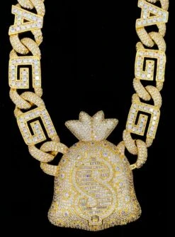 Moneybagg Yo Custom Limited Edition Name Money Bag Chain -Wandr Jewelry Store moneybagg yo custom limited edition name money bag chain hiphopbling 447369