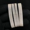 Multi Row Tennis Bracelet 2MM VVS CZ 10K Yellow Gold