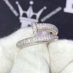 Nail Ring .68cttw Diamond 10K Yellow Gold Ring