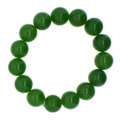 Natural Jade 14MM Polished Asian Bracelet