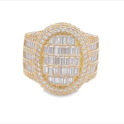 Oval Cocktail Baguette VVS Moissanite Ring .925 Sterling Silver -Wandr Jewelry Store oval cocktail baguette vvs moissanite ring 925 sterling silver hiphopbling 815074