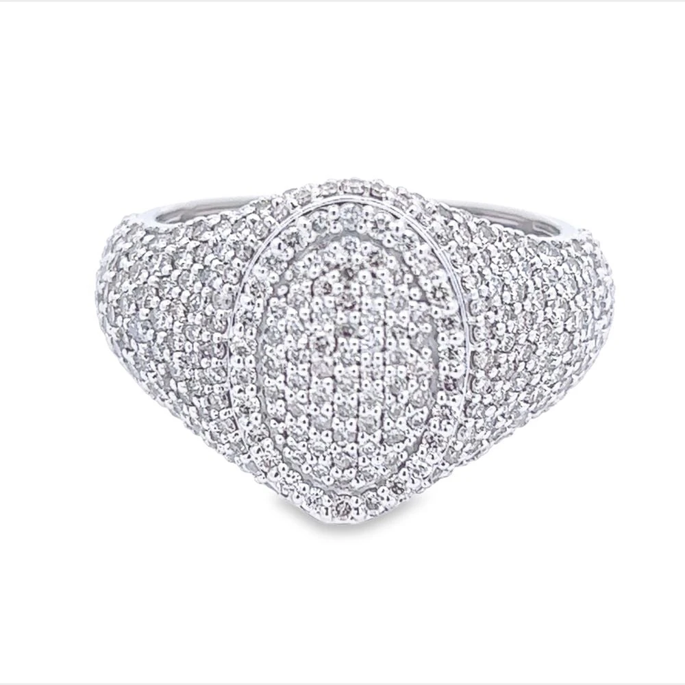 Oval Pave Diamond Ring 2.32cttw 10K Gold 8 Oval Pave Diamond Ring 2.32cttw 10K Gold - Image 8