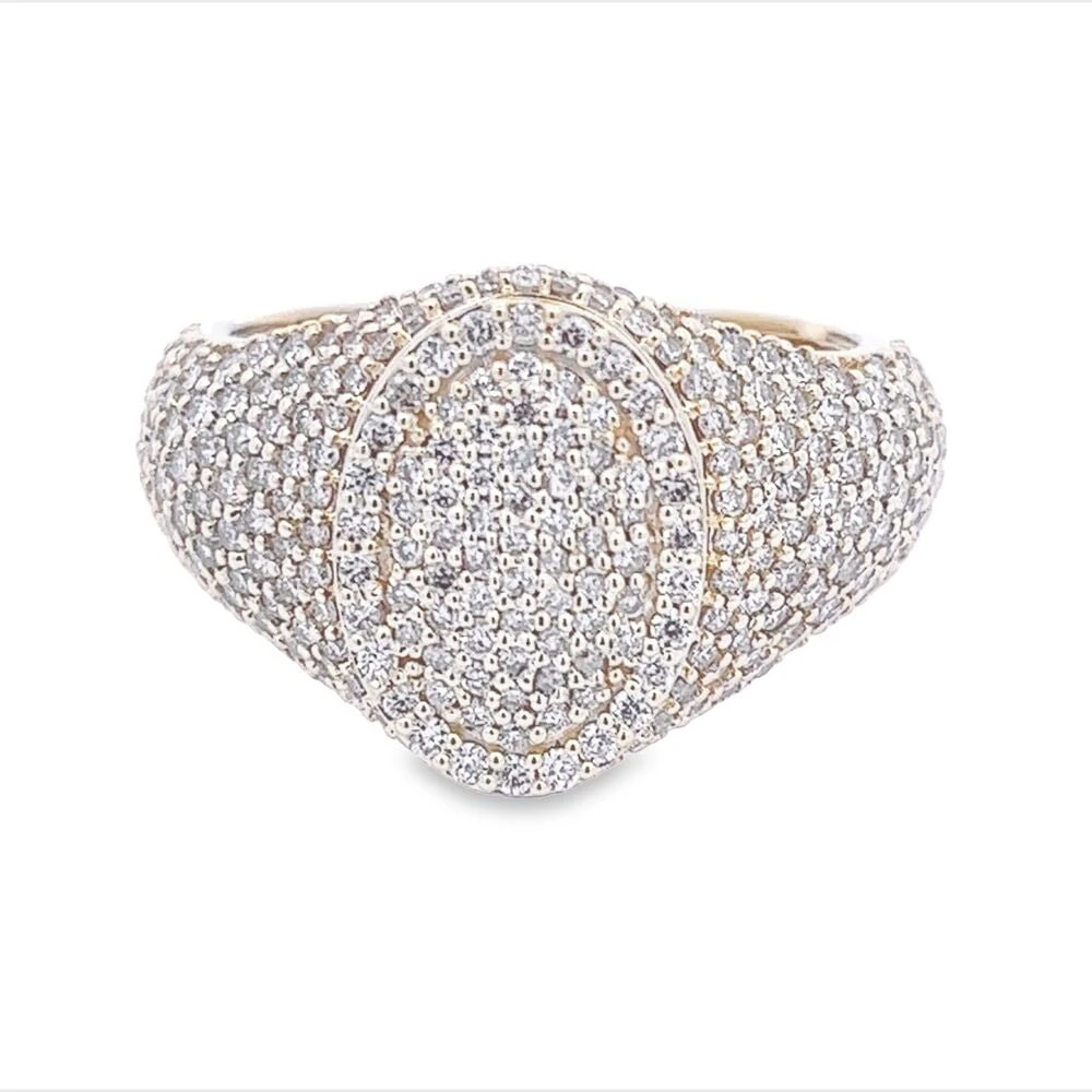 Oval Pave Diamond Ring 2.32cttw 10K Gold 3 Oval Pave Diamond Ring 2.32cttw 10K Gold - Image 3