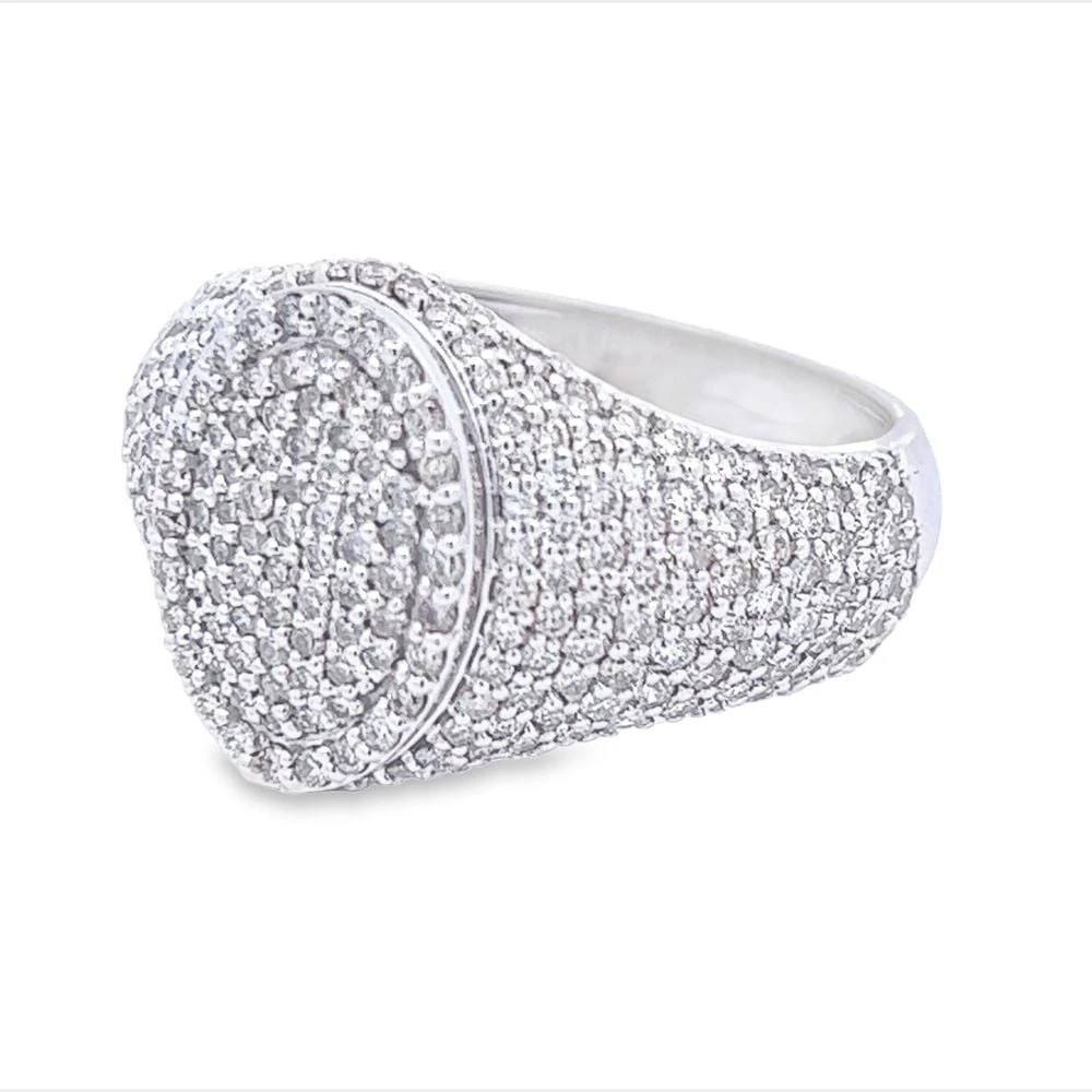 Oval Pave Diamond Ring 2.32cttw 10K Gold 2 Oval Pave Diamond Ring 2.32cttw 10K Gold - Image 2