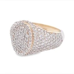 Oval Pave Diamond Ring 2.32cttw 10K Gold