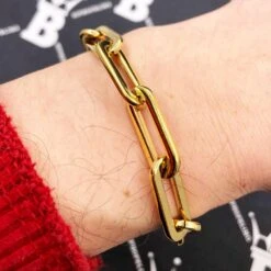 Paperclip Link Bracelet In Stainless Steel