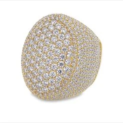 Pave Oval Iced Out VVS Moissanite Ring .925 Sterling Silver -Wandr Jewelry Store pave oval iced out vvs moissanite ring 925 sterling silver hiphopbling 250894