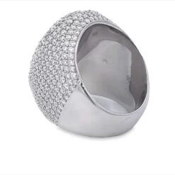 Pave Oval Iced Out VVS Moissanite Ring .925 Sterling Silver -Wandr Jewelry Store pave oval iced out vvs moissanite ring 925 sterling silver hiphopbling 733576