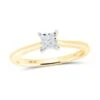 Princess Cut Miracle Solitaire Diamond Ring 10K Gold