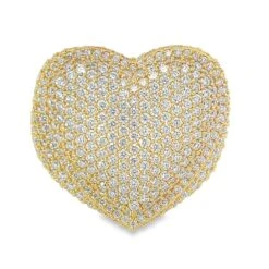 Puffed Heart Iced Out VVS Moissanite Ring .925 Sterling Silver -Wandr Jewelry Store puffed heart iced out vvs moissanite ring 925 sterling silver hiphopbling 761914