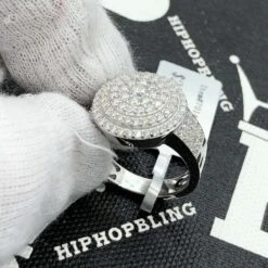 Wandr Jewelry Store -Wandr Jewelry Store radiant iced out vvs moissanite ring 925 sterling silver hiphopbling 921275