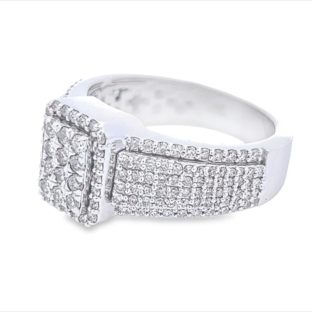 Raised Cushion Diamond Ring 1.60cttw 10K Gold 4 Raised Cushion Diamond Ring 1.60cttw 10K Gold - Image 4