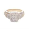 Raised Cushion Diamond Ring 1.60cttw 10K Gold