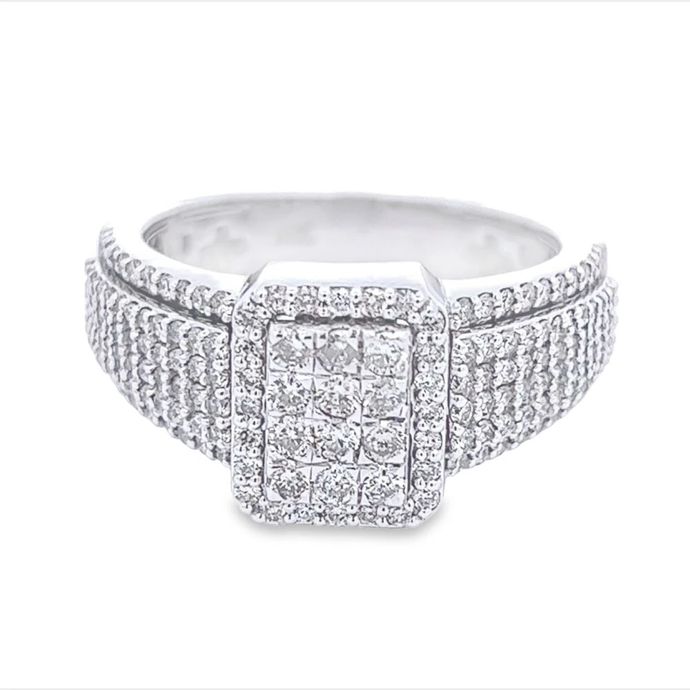 Raised Cushion Diamond Ring 1.60cttw 10K Gold 2 Raised Cushion Diamond Ring 1.60cttw 10K Gold - Image 2