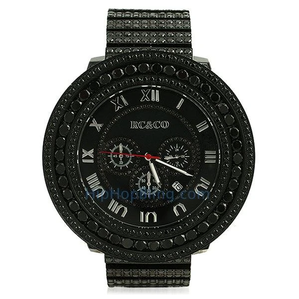 RC&Co Fully Custom CZ Black HipHop Watch 1 RC&Co Fully Custom CZ Black HipHop Watch