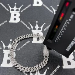 Real Diamond Cuban Bracelet 8MM Sharp Links 10K Yellow Or White Gold