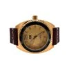 Rose Divers Watch With Thick Red Leather Band