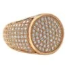 Round Rose Gold CZ Micro Pave Bling Ring