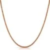 Rounded Box Chain Rose Gold Stainless Steel